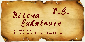 Milena Čukalović vizit kartica